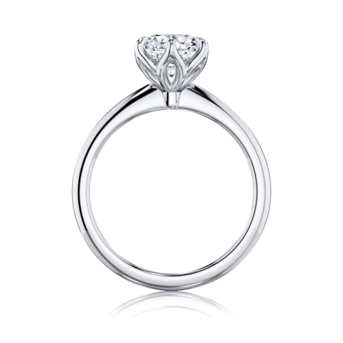 Round Diamond Solitaire Engagement Ring in Platinum | Palermo