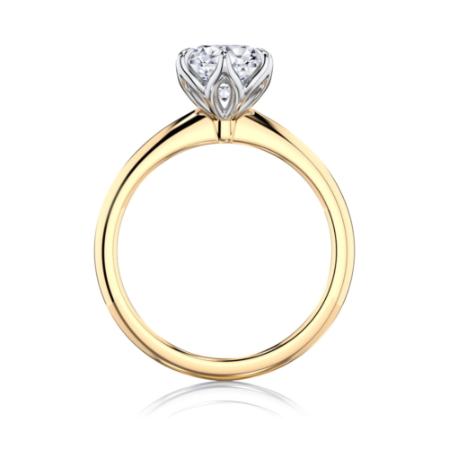 Round Diamond Solitaire Engagement Ring in Yellow Gold | Palermo
