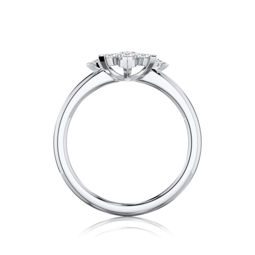 Marquise Diamond Halo Engagement Ring in Platinum | Lumi